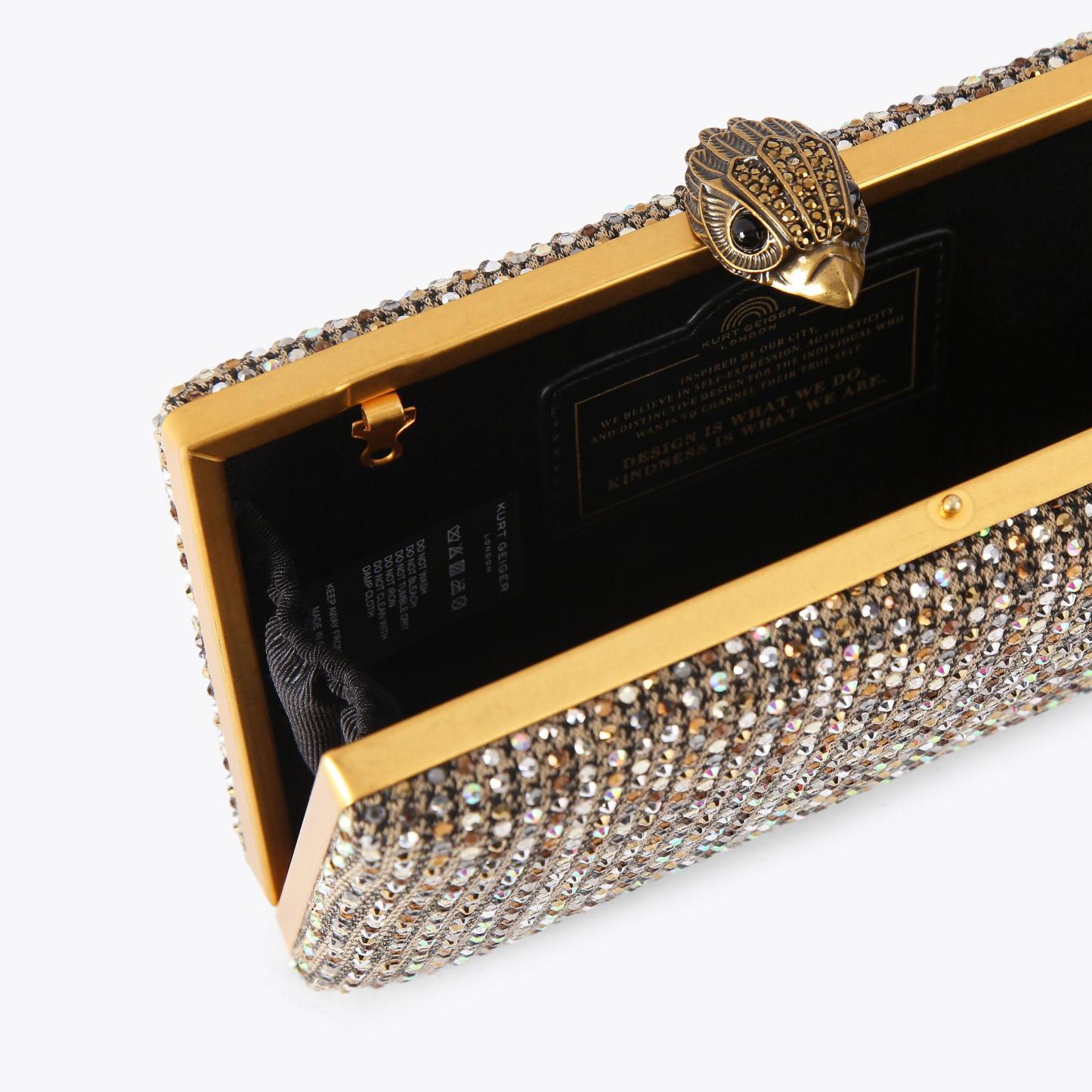 Kurt Geiger London Crystal Kensington Clutch - Beige - view 6