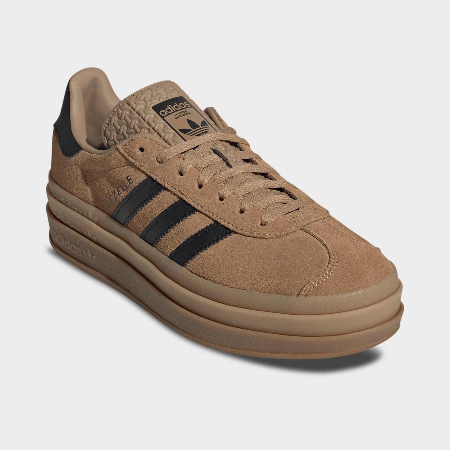 Women's adidas Originals Gazelle Bold Casual Shoes - Cardboard/Core Black/Gum - view 2