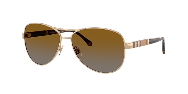 Burberry BE3080 - Frame: Gold / Lens: Brown