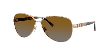 Burberry BE3080 - Frame: Gold / Lens: Brown