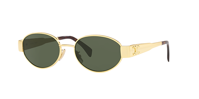 Celine CL40235U - Frame: Gold / Lens: Green