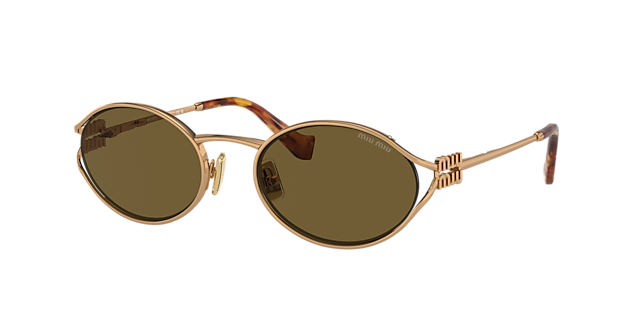 Miu Miu MU 52YS - Frame: Gold / Lens: Brown