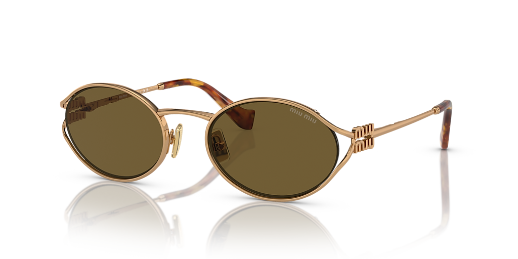 Miu Miu MU 52YS - Frame: Gold / Lens: Brown