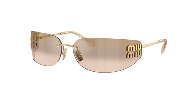 Miu Miu MU A51S - Frame: Gold / Lens: Brown