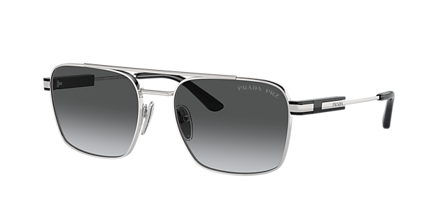 Prada PR 67ZS - Frame: Silver / Lens: Grey