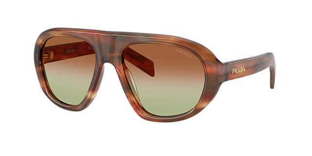 Prada PR C05S - Frame: Brown / Lens: Green