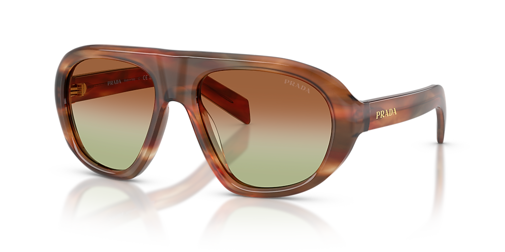 Prada PR C05S - Frame: Brown / Lens: Green
