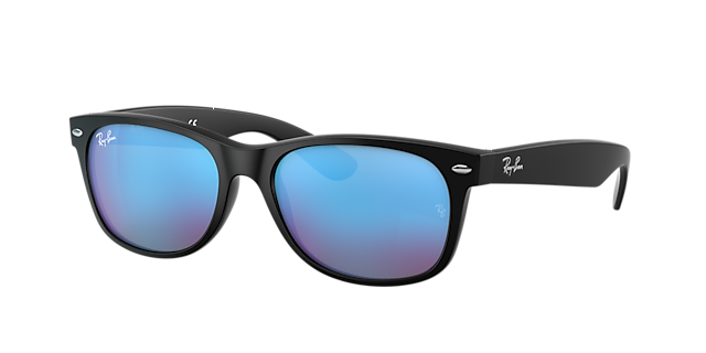 Ray-Ban New Wayfarer Flash - Frame: Black / Lens: Blue
