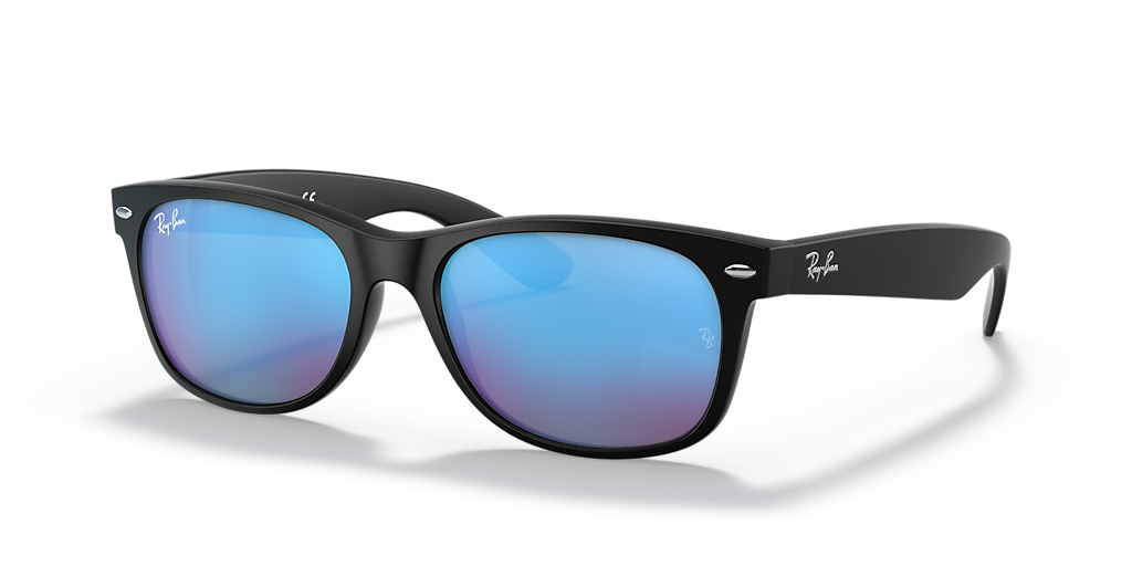 Ray-Ban New Wayfarer Flash - Frame: Black / Lens: Blue
