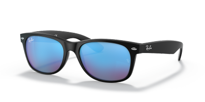 Ray-Ban New Wayfarer Flash - Frame: Black / Lens: Blue