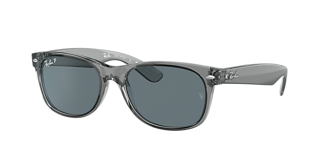Ray-Ban New Wayfarer Classic - Frame: Grey / Lens: Blue