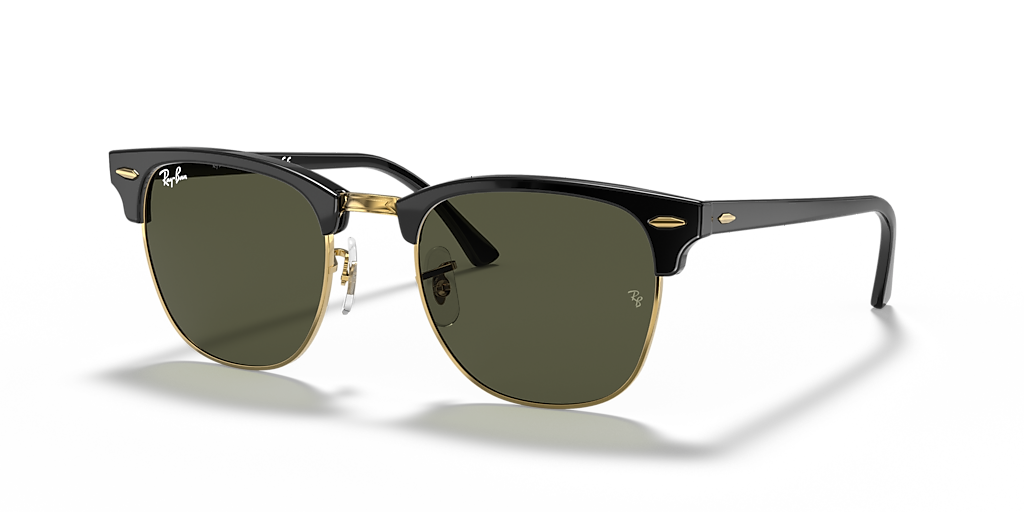 Ray-Ban Clubmaster Classic - Frame: Black / Lens: Green