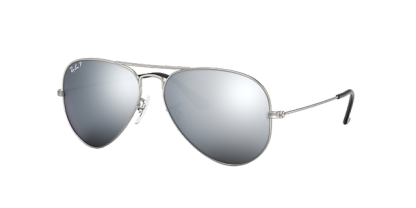 Ray-Ban Aviator Mirror - Frame: Silver / Lens: Grey