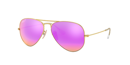 Ray-Ban Aviator Flash Lenses - Frame: Gold / Lens: Violet