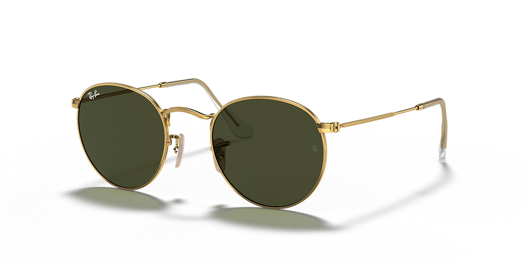 Ray-Ban Round Metal - Frame: Gold / Lens: Green