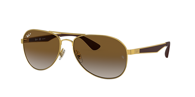 Ray-Ban RB3549 - Frame: Gold / Lens: Brown