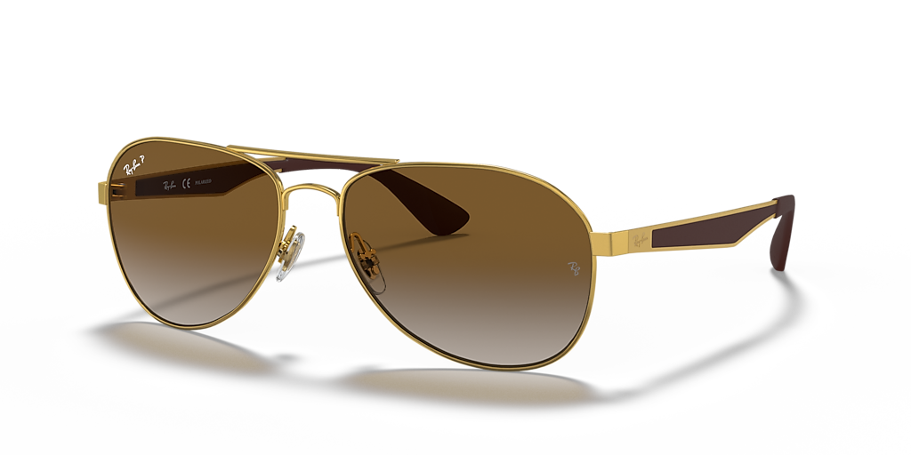 Ray-Ban RB3549 - Frame: Gold / Lens: Brown