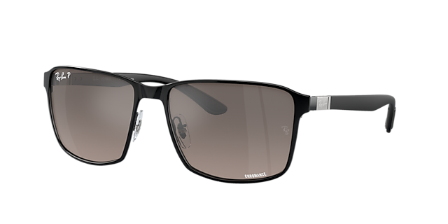 Ray-Ban RB3721 Polarized+ Lenses - Frame: Black / Lens: Grey