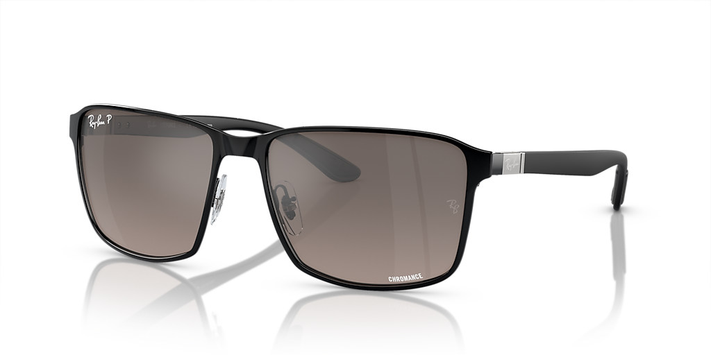 Ray-Ban RB3721 Polarized+ Lenses - Frame: Black / Lens: Grey
