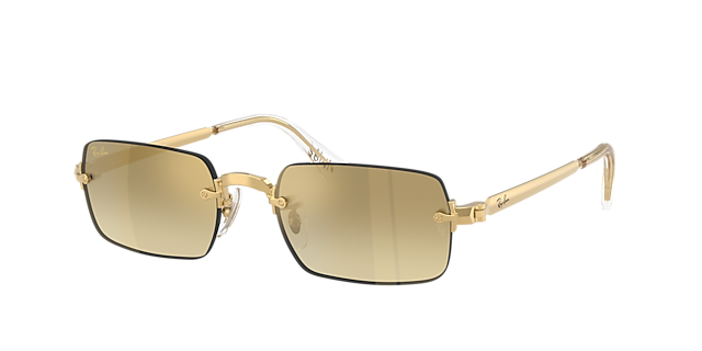 Ray-Ban RB3928 By A$AP Rocky - Frame: Gold / Lens: Brown