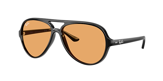 Ray-Ban Cats 5000 Classic Summer Capsule - Frame: Black / Lens: Orange