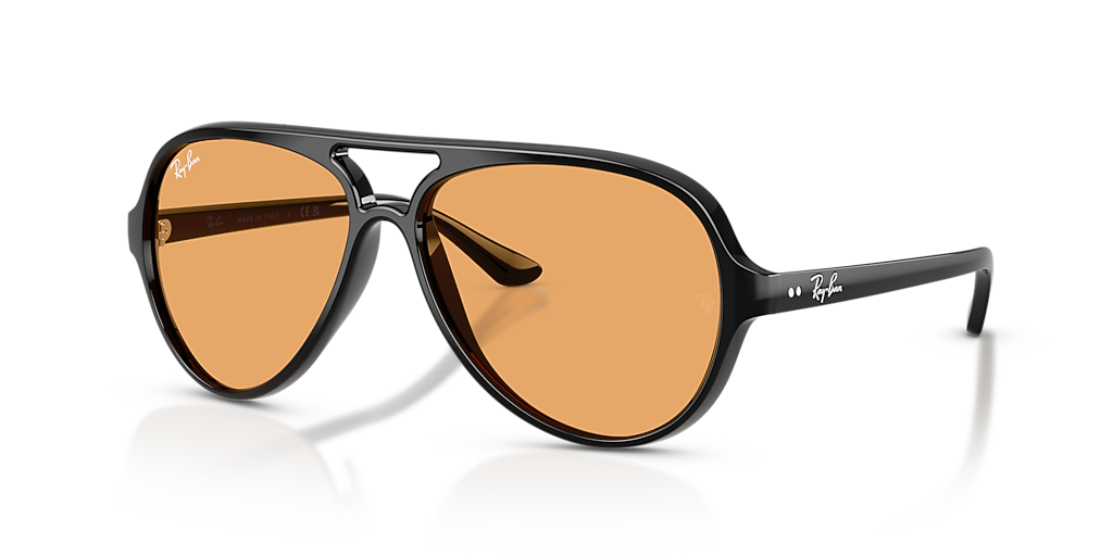 Ray-Ban Cats 5000 Classic Summer Capsule - Frame: Black / Lens: Orange