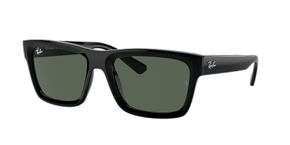 Ray-Ban Warren Bio-Based - Frame: Black / Lens: Green
