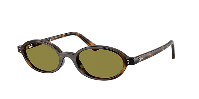 Ray-Ban Khal Bio-Based - Frame: Tortoise / Lens: Green