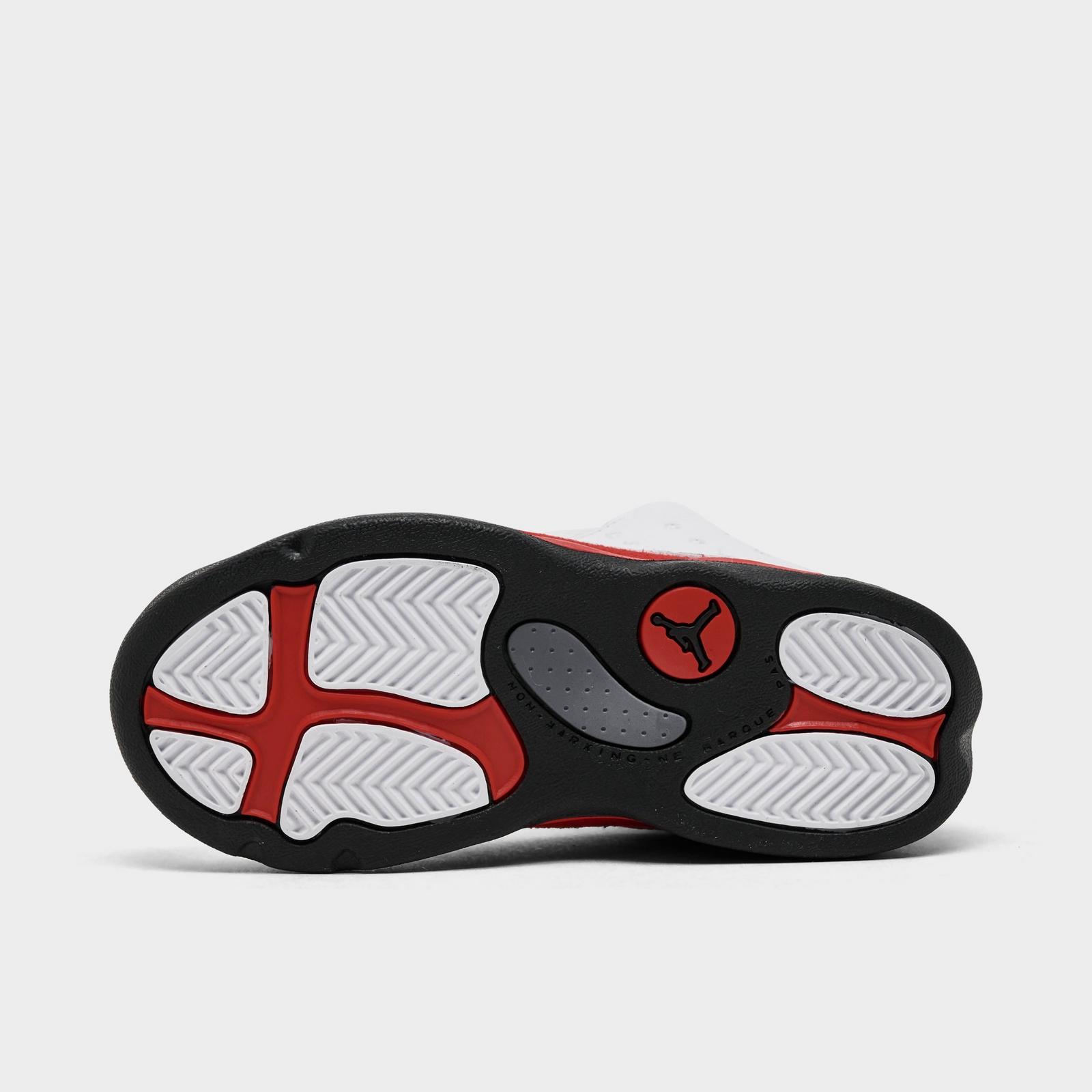 Kids' Toddler Air Jordan Retro 13 Basketball Shoes - White/Black/True Red - view 6