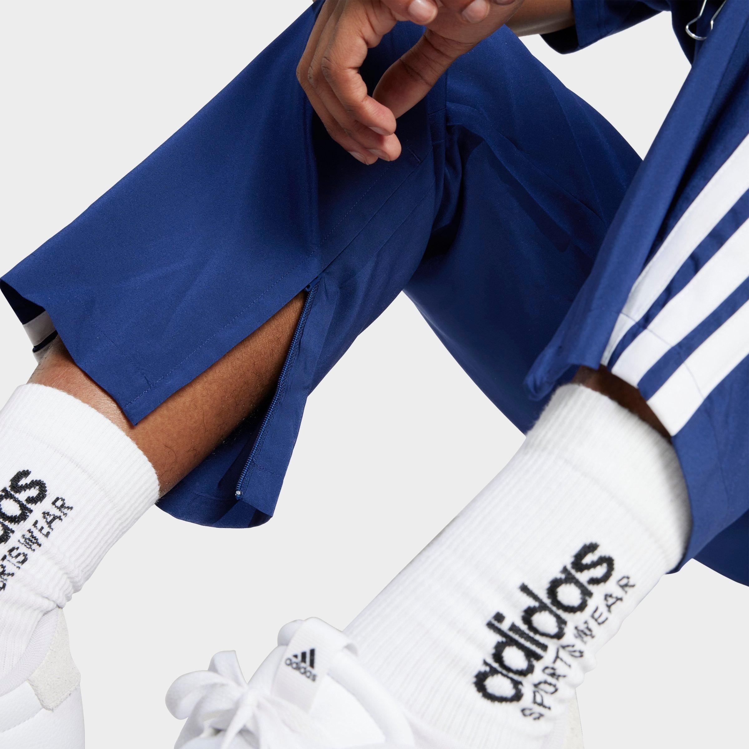 Men's adidas Essentials 3-Stripes Stanford Open Hem Pants - Dark Blue/White