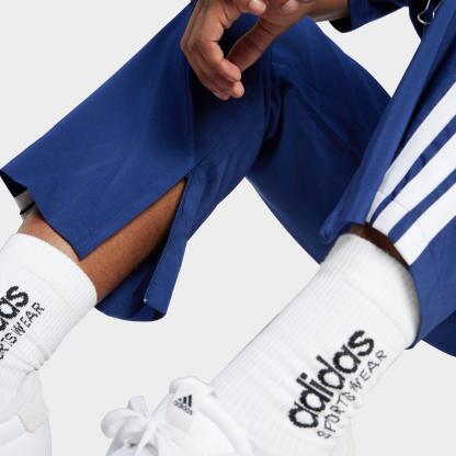 Men's adidas Essentials 3-Stripes Stanford Open Hem Pants - Dark Blue/White