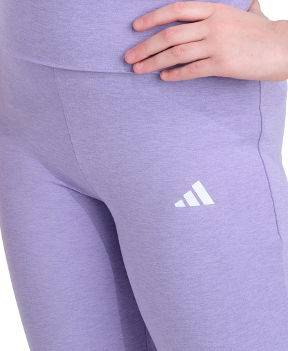 adidas Girls' 8-16 Folded Waistband Kick Flare Pants - Lilac Melange