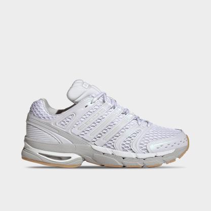 Men's adidas Adistar Control 5 Casual Shoes - Part 2 - Cloud White/Grey/Gum - Left shoe facing left. Outside of the shoe.