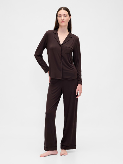SoftMade Modal PJ Top - Terra brown