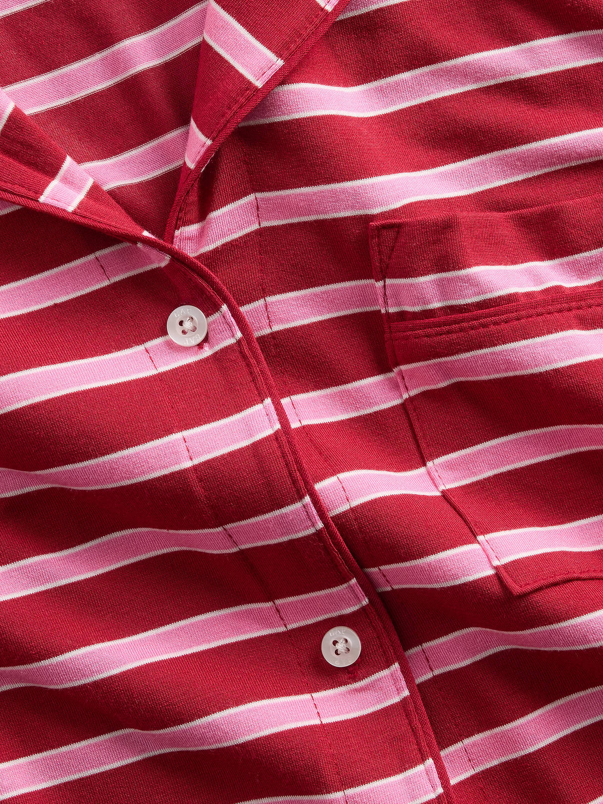 SoftMade Modal PJ Top - Pink & red stripe