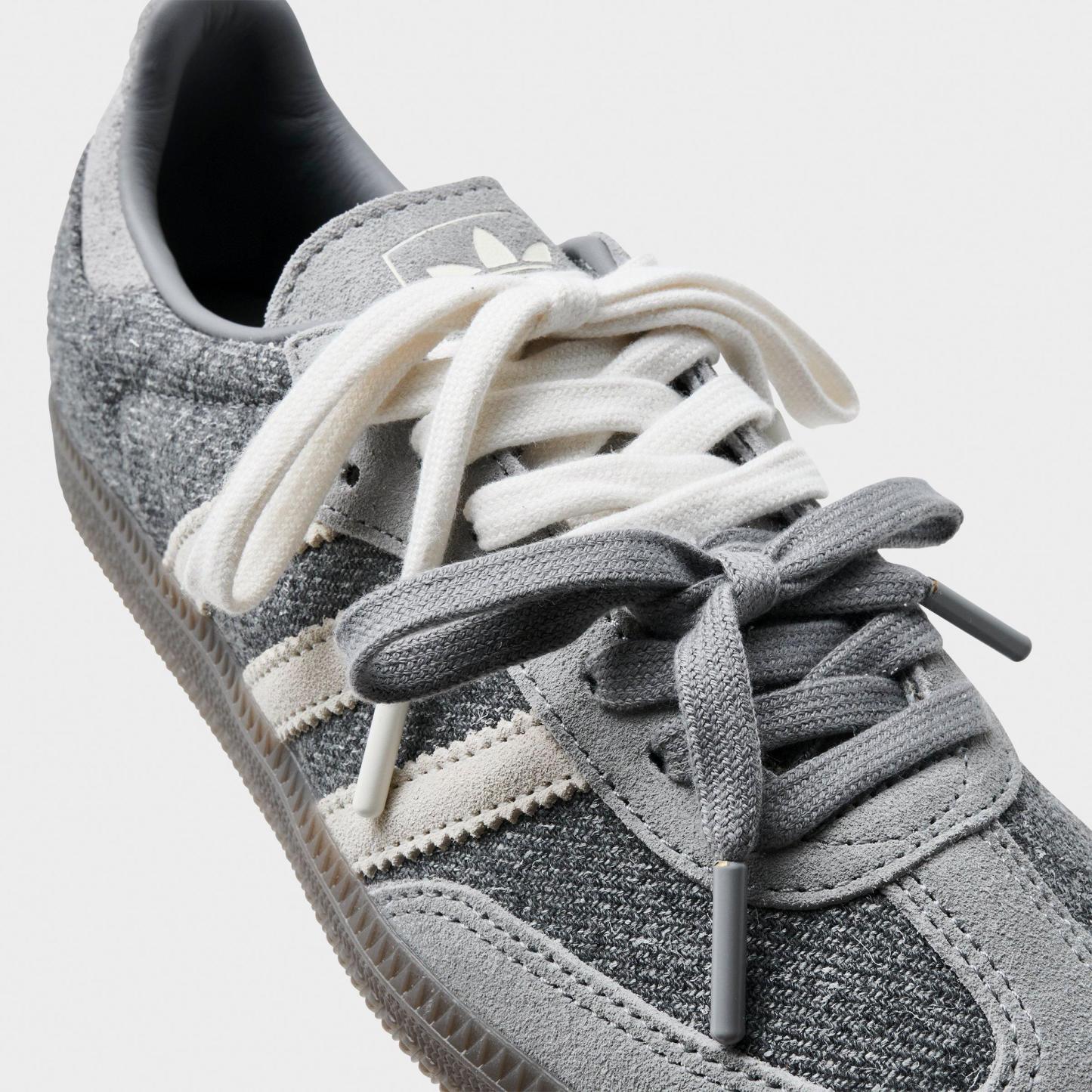 Women's adidas Originals Samba OG Casual Shoes - Part 5 - Grey/Off White/Gum - Detail shot