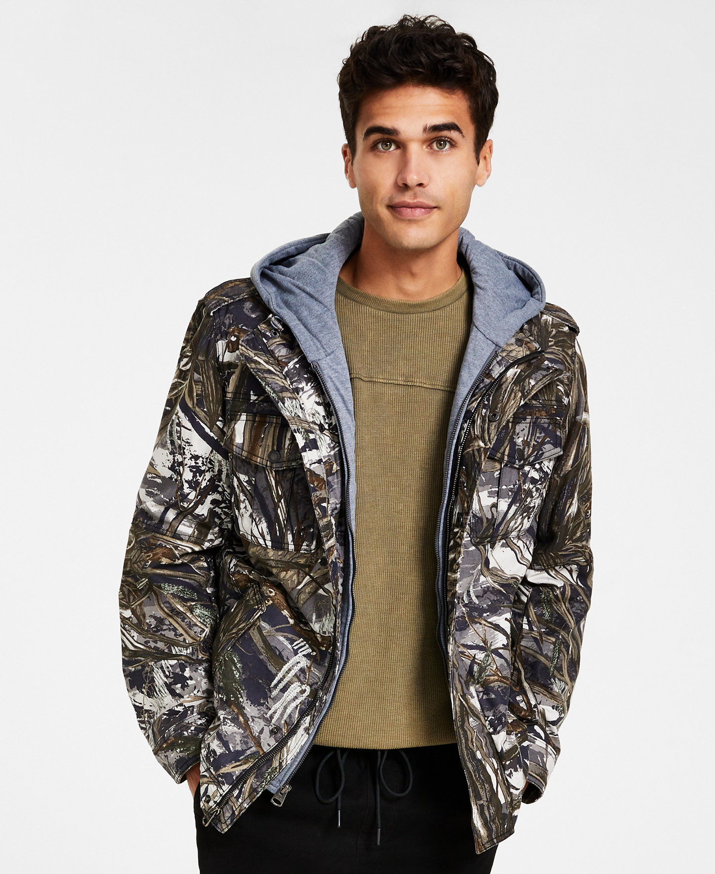 Levi's Men's Two Pocket Hooded Trucker Jacket - Real Tree Print