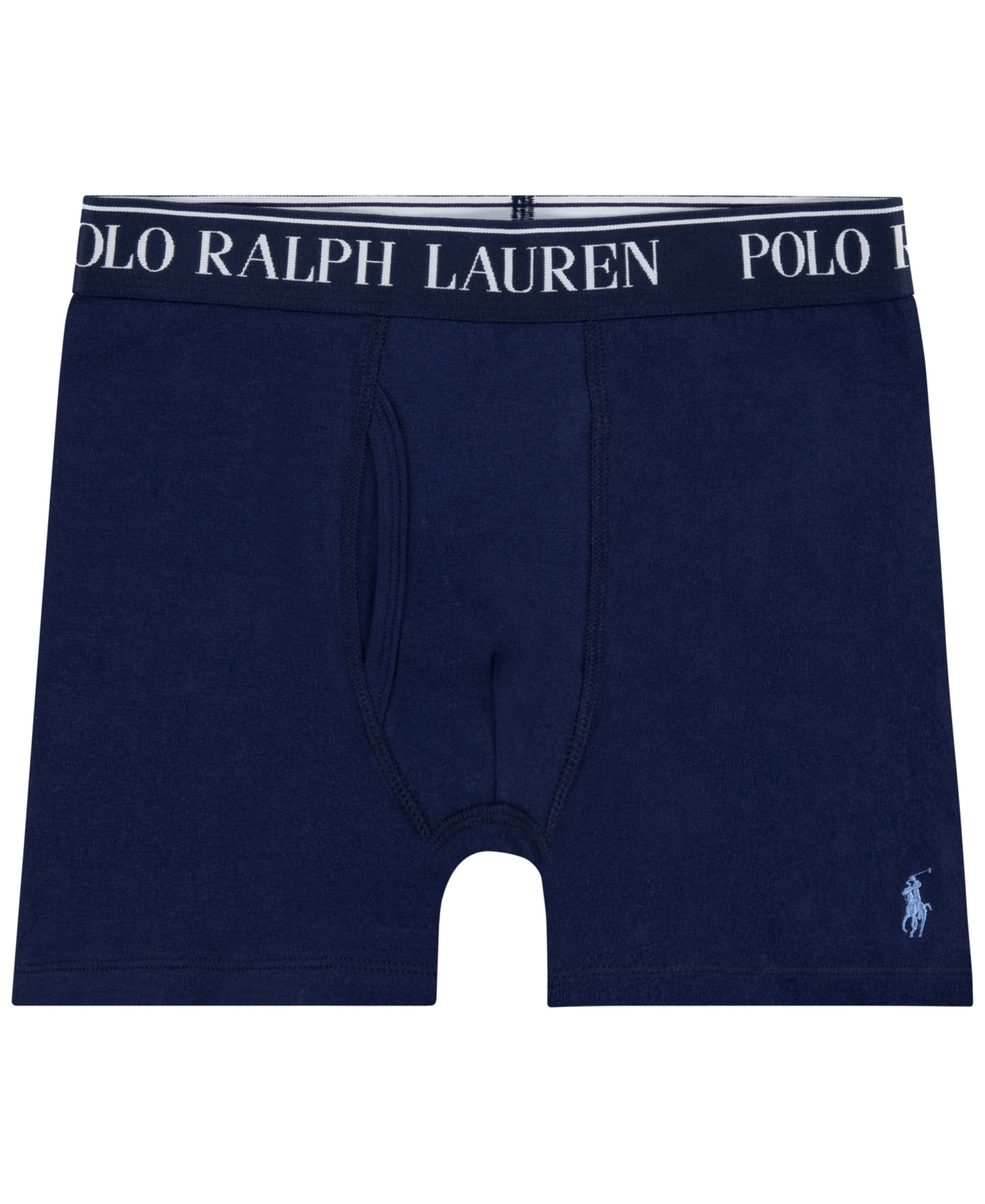 Polo Ralph Lauren Boys' 8-20 Cotton Stretch Boxer Briefs, 3-Pack - Office Blue/White