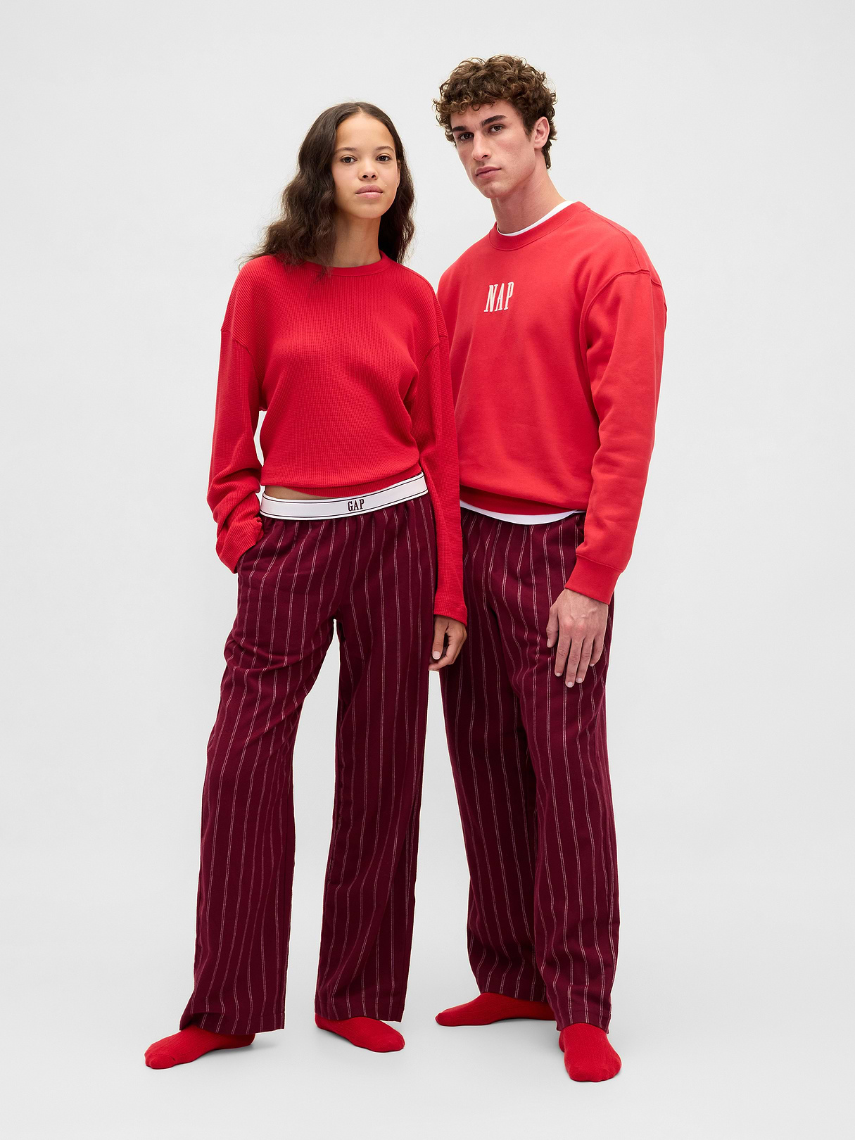 Adult Softest Flannel PJ Pants - Purple burgundy stripe