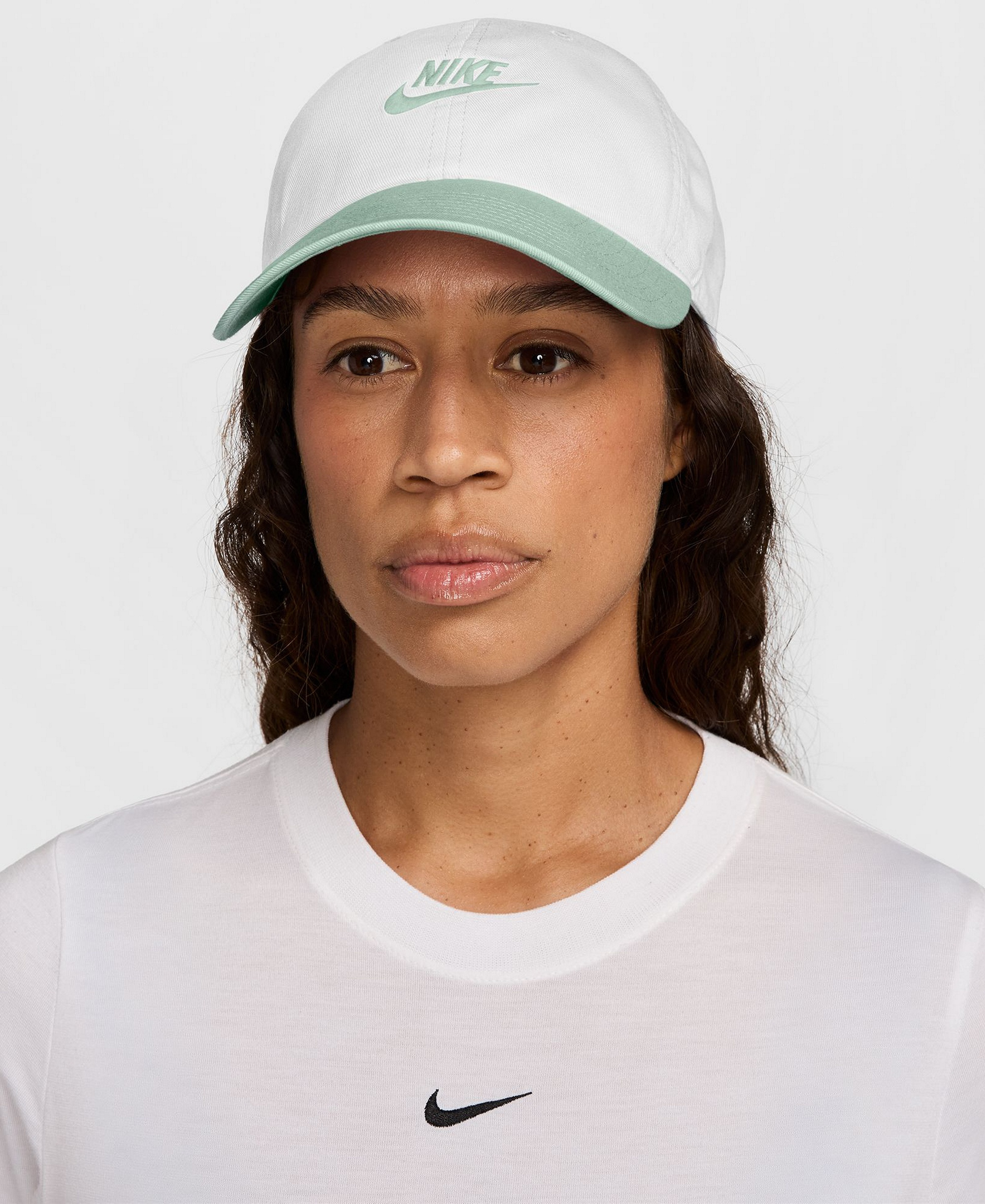 Nike Unisex Club Logo Embroidered Cap - White/Steam