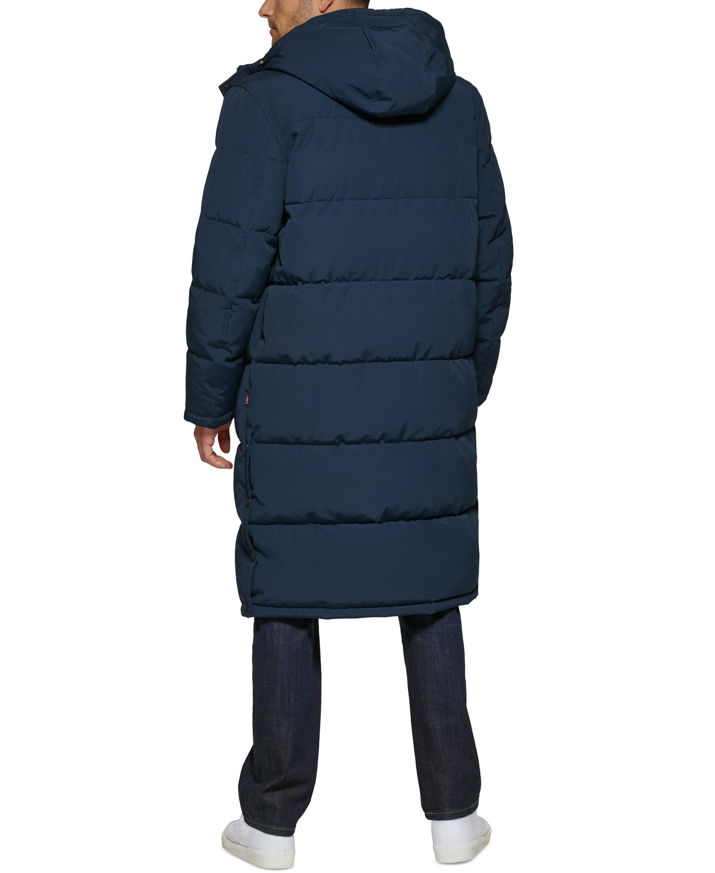 Levi's Men's Quilted Extra Long Parka Jacket - Navy