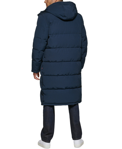 Levi's Men's Quilted Extra Long Parka Jacket - Navy