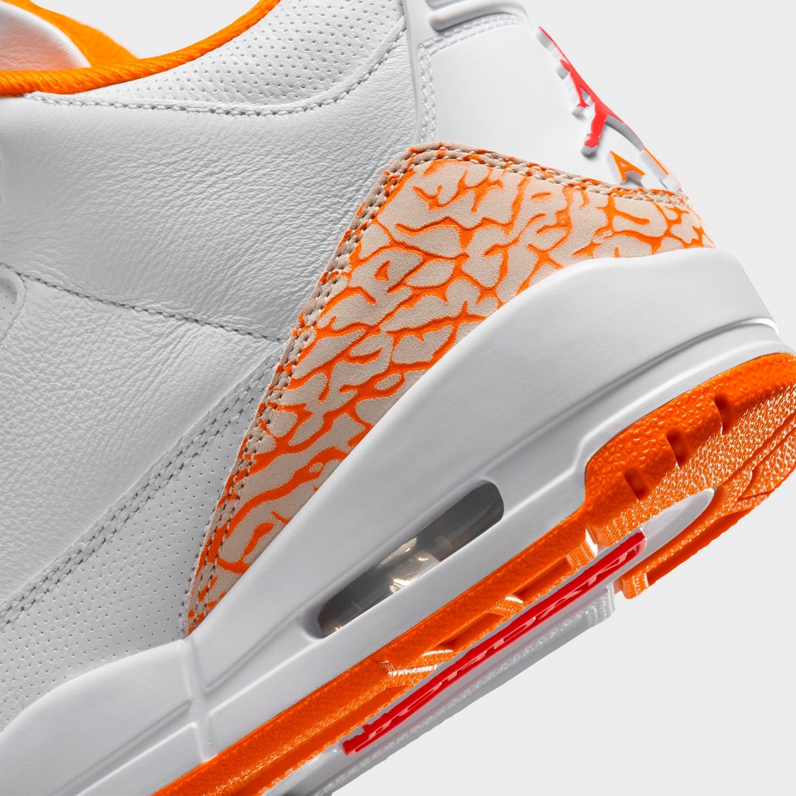 Women's Air Jordan Retro 3 Basketball Shoes - White/Cement Grey/Fire Red/Multi-Color - view 3