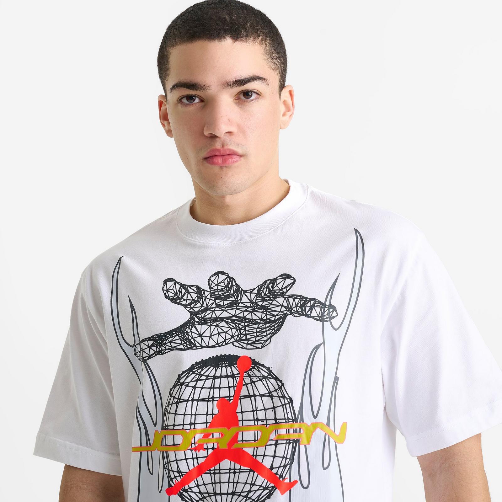 Men's Jordan Hands Graphic T-Shirt - White/Infrared 23 - view 5