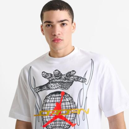 Men's Jordan Hands Graphic T-Shirt - White/Infrared 23 - view 5