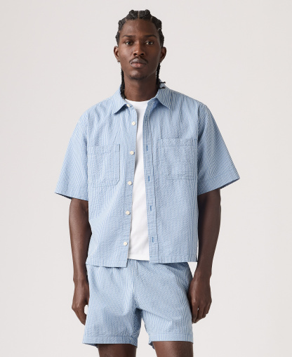 Levi's Men's Short-Sleeve Mechanic Boxy Shirt - Quiet Harbor