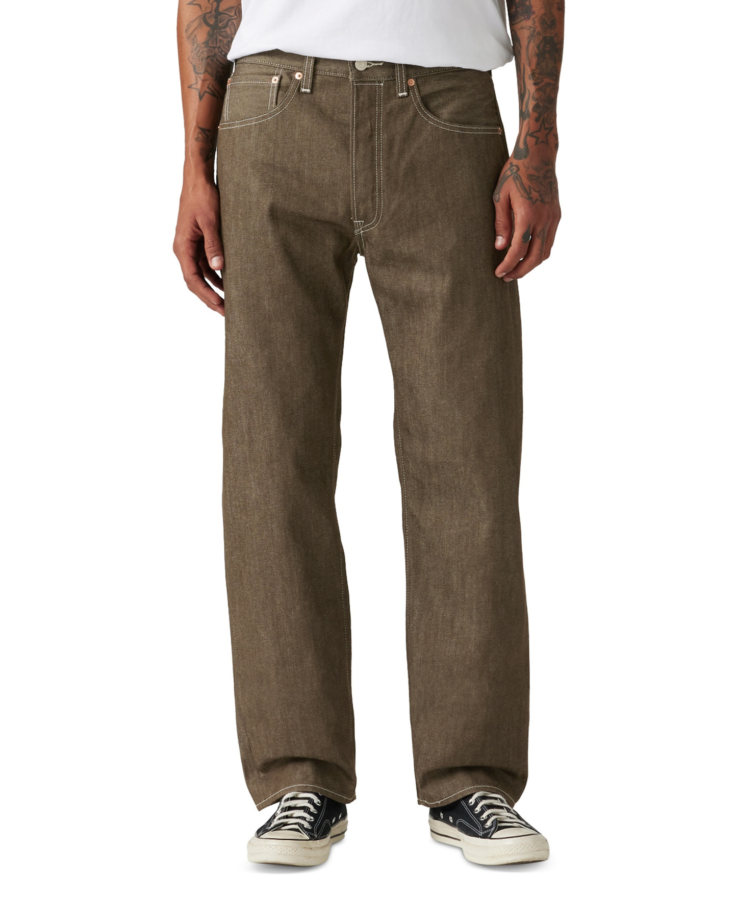 Levi's Men's 501® Original Shrink-to-Fit™ Non-Stretch Jeans - Brown Stf