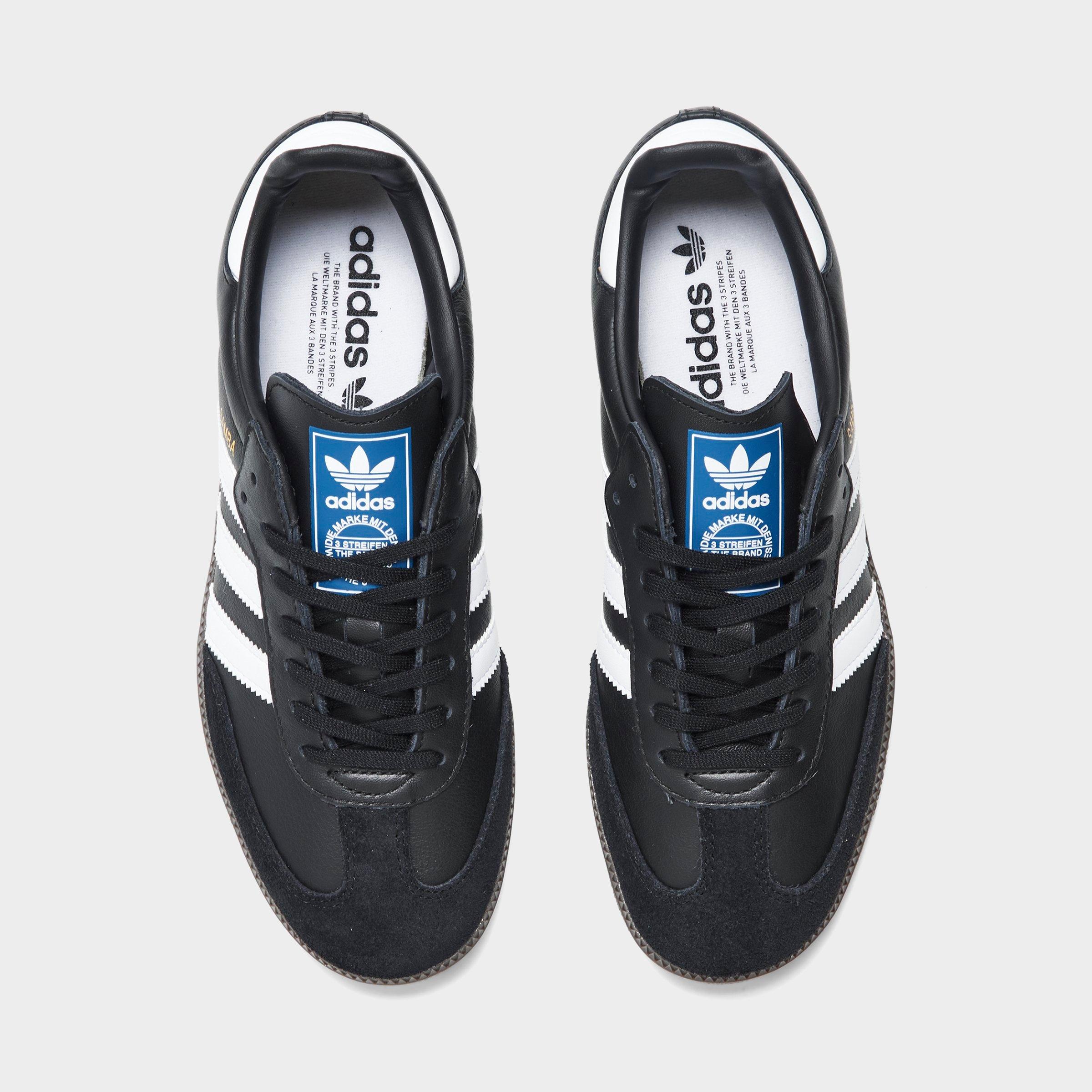 Big Kids' adidas Originals Samba OG Casual Shoes - Part 2 - Core Black/Footwear White/Gum - Top view