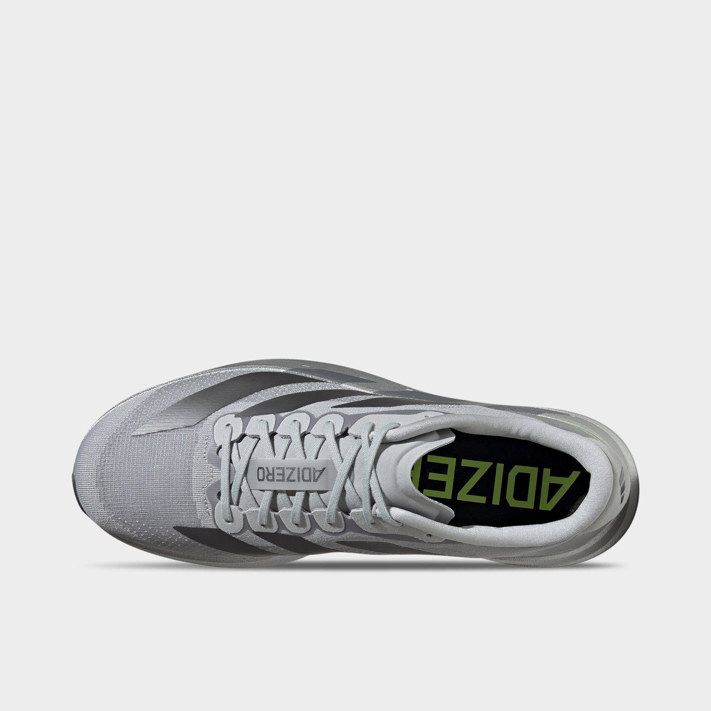 Men's adidas Adizero EVO SL Running Shoes - Part 1 - Silver Metallic/Iron Metallic/Halo Silver - Top view