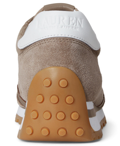 Lauren Ralph Lauren Women's Dani Lace-Up Sneakers - Taupe Brown/Snow White